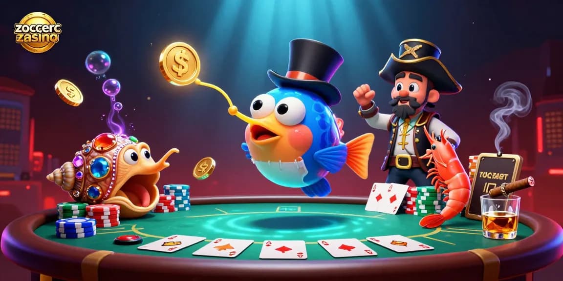 ZoccerCasino bietet aufregende Spielmomente mit glänzenden Münzen und Kartentischen an.