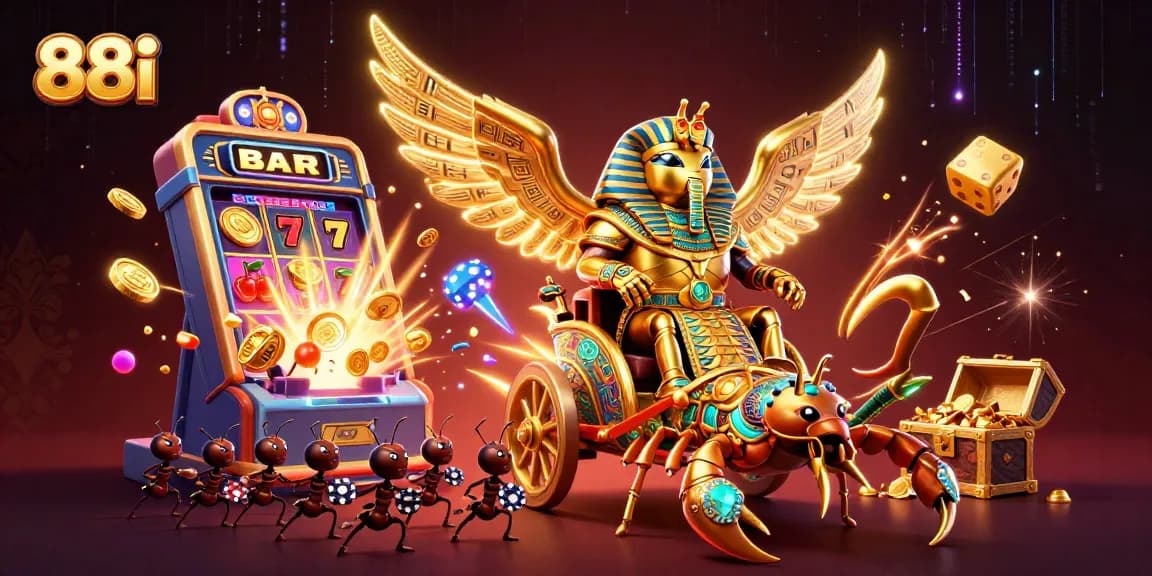 Play exciting games at 88i with vibrant visuals, captivating characters, and rich casino elements.