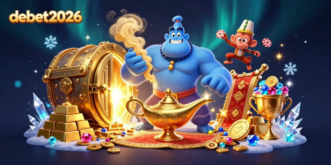 Experience the thrill with debet2026 as the genie reveals treasures and casino magic