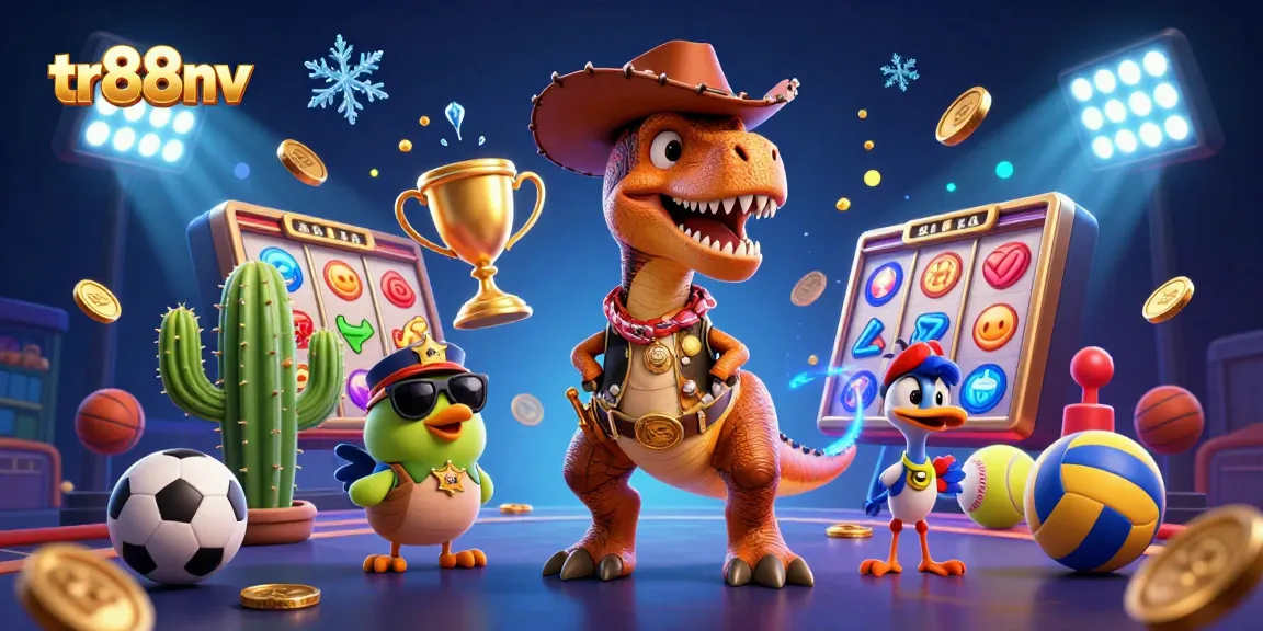 Spin and win at tr88nv with dynamic 3D slot games, featuring vibrant characters and exciting gaming elements.