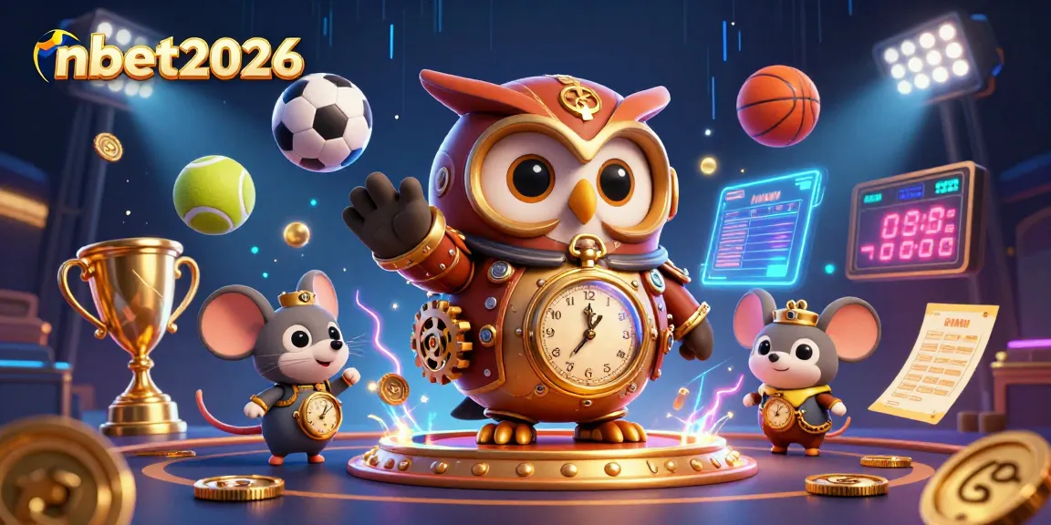 Bet on winning strategies with nbet2026 while 3D cartoon characters enjoy an animated casino scene.