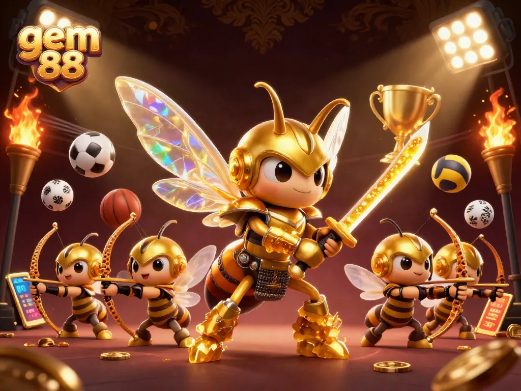Experience gem 88 excitement with dynamic action and vivid illustration of casino fun.