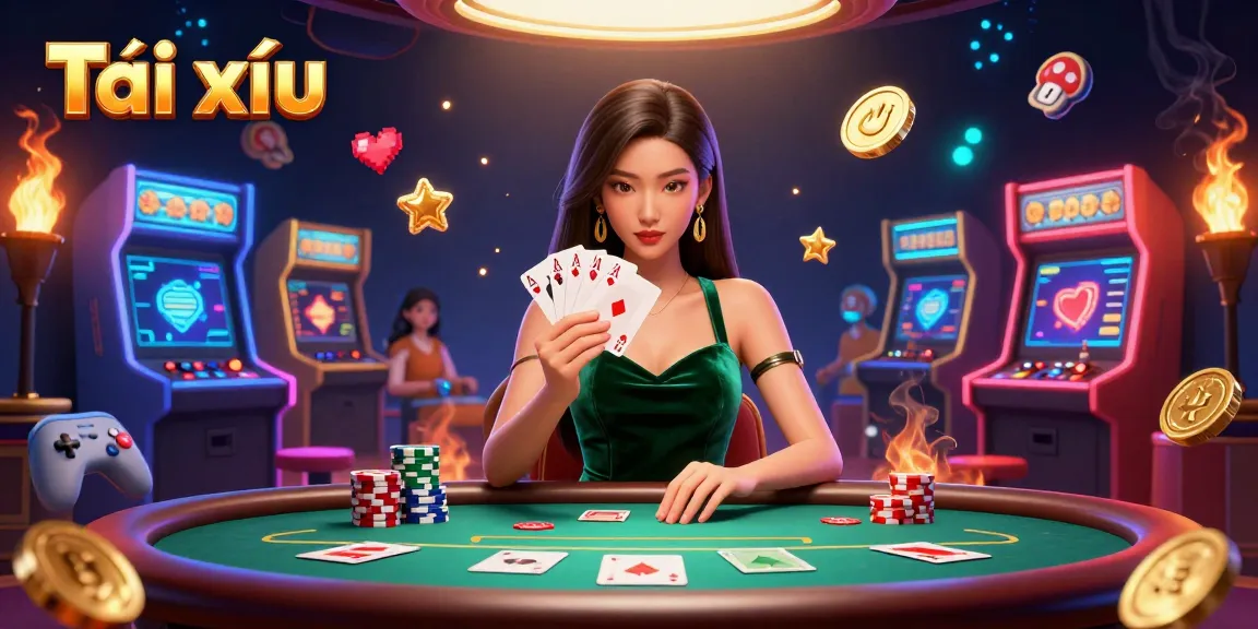Experience Tài xỉu excitement at a vibrant casino table with glowing game elements and strategic play.