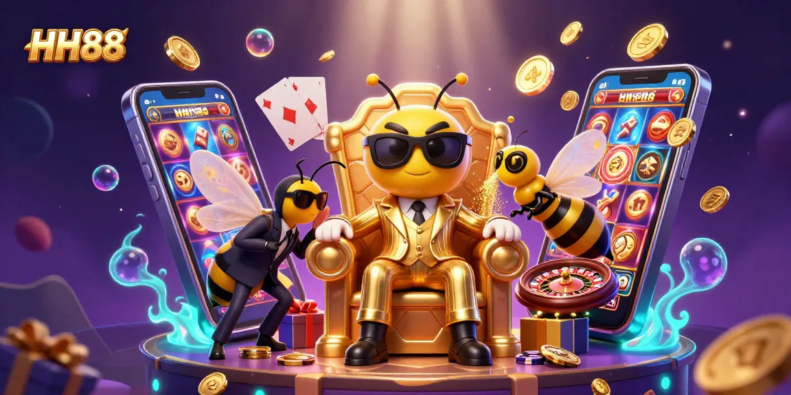 Win big at HH88 with thrilling games and animated casino characters in a vibrant 3D world