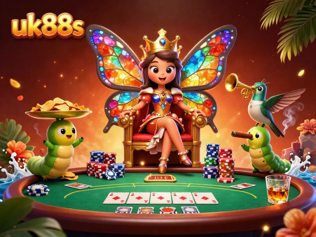 Engage in thrilling gameplay at uk88s with the butterfly queen and vibrant poker scene