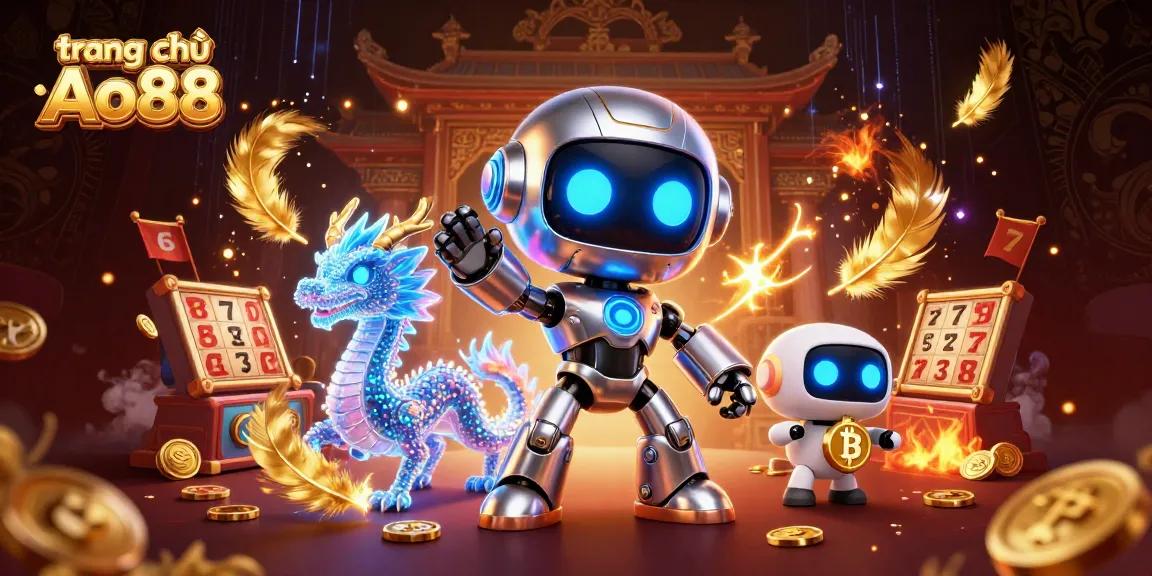 Engage with the thrilling atmosphere of trang chủ Ao88, featuring a vibrant cyberpunk casino scene.