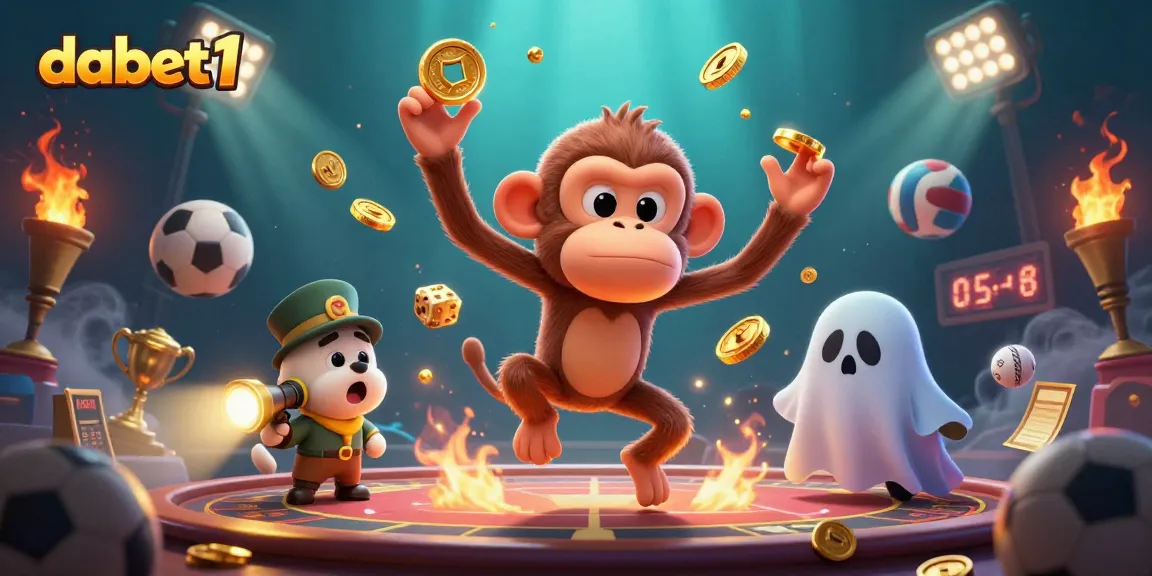 dabet1 engages players with thrilling golden elements in a haunted casino scene.