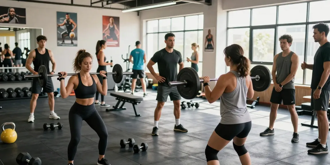 Anabolika-Shop, der Krafttraining und Bodybuilding mit engagierten Athleten in einer modernen Fitnessumgebung fördert.