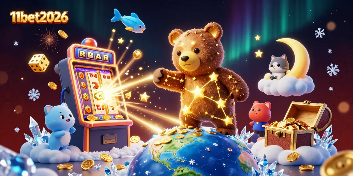 Experience exciting gameplay and jackpot thrills with 11bet2026's vibrant casino illustration featuring lucky symbols and characters.