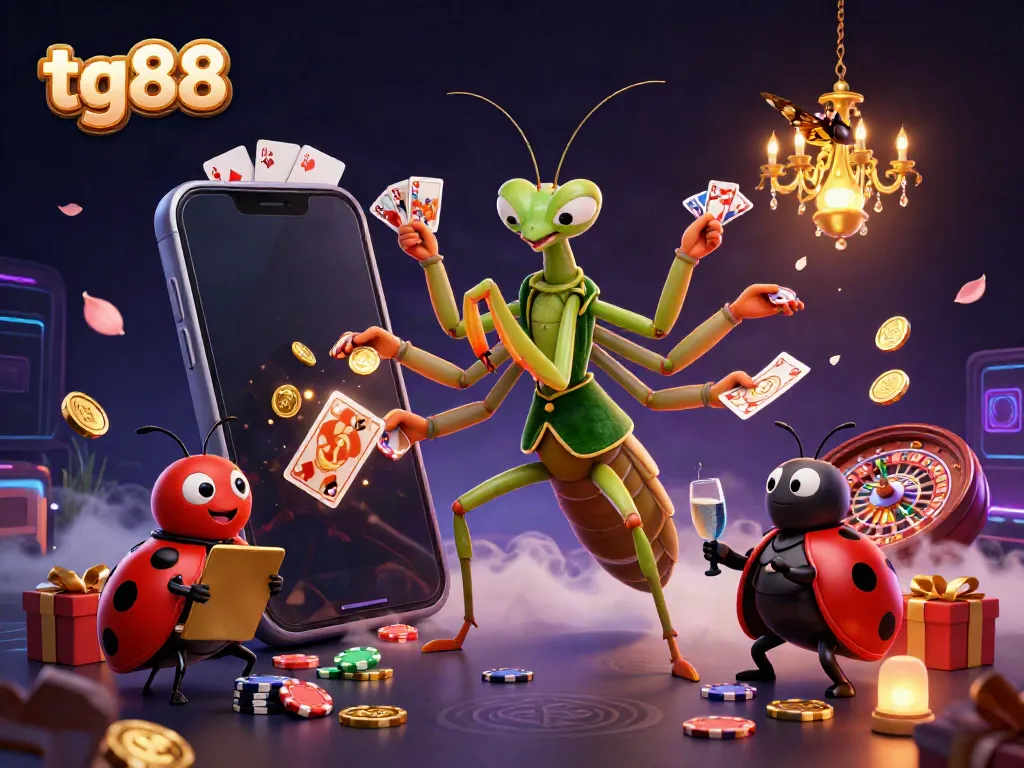 Experience thrilling gameplay at tg88 with vibrant casino characters and exciting slot action.