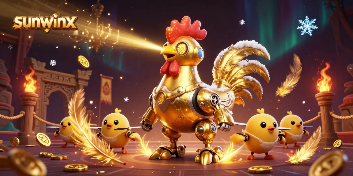 Experience thrilling gameplay with sunwinx’s robotic rooster and chick drones in an exciting gambling arena.