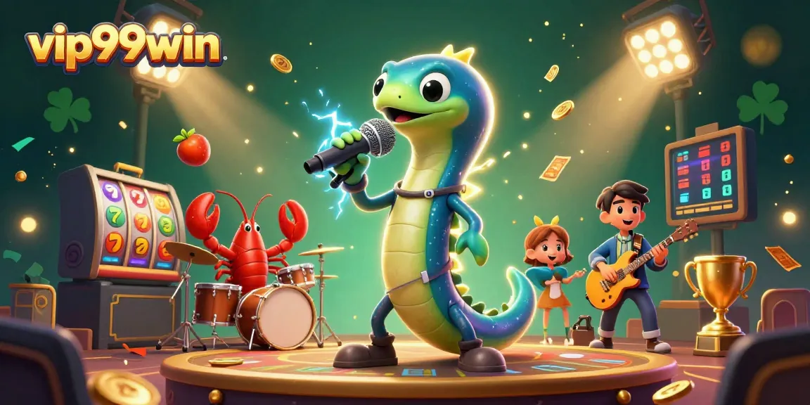 Experience exciting games at vip99win with vibrant slot reels, and electric performances underwater!