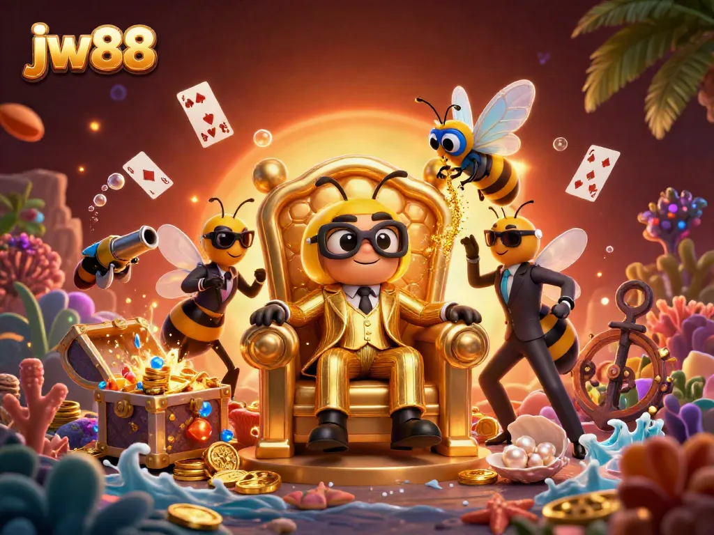 Experience the vibrant excitement of jw88 featuring a cartoon mob boss and dazzling gaming elements.
