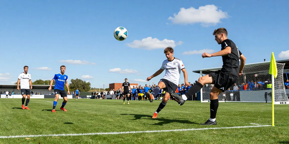 Fußbälle kaufen: Spieler auf dem Feld mit hochwertigen Mantom Fußbällen, die Leidenschaft und Präzision ausdrücken.