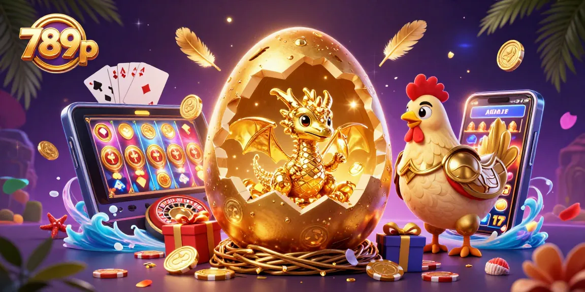 Engage in thrilling gaming with 789p's vibrant casino world featuring a golden dragon.