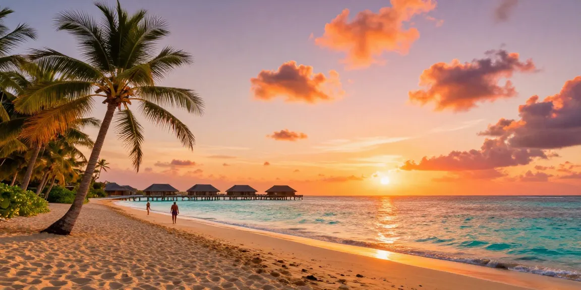 Tr 88 travel guide showcasing a stunning tropical beach sunset, inviting vacation and adventure experiences.