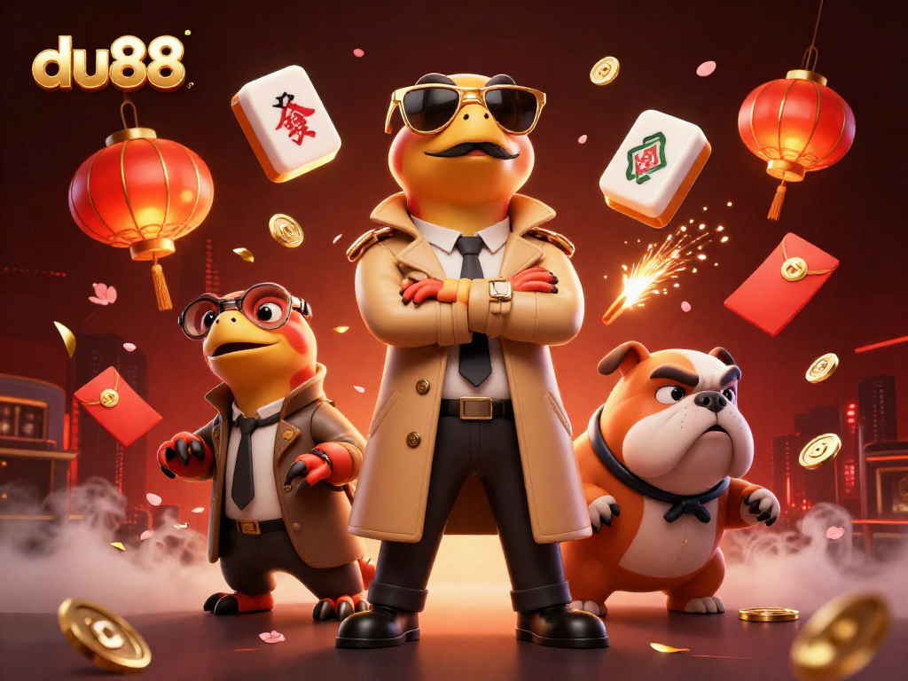 Engage in thrilling bets at du88 with raptors, golden lanterns, and casino excitement!
