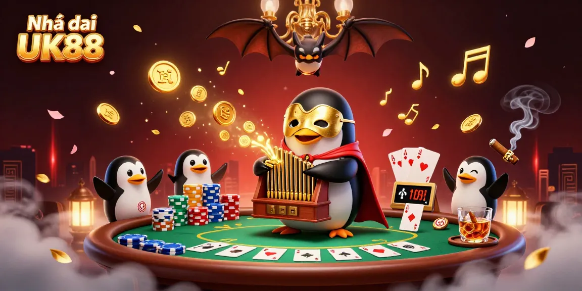 Experience thrilling gameplay at Nhà cái UK88 with an enchanting 3D casino illustration.