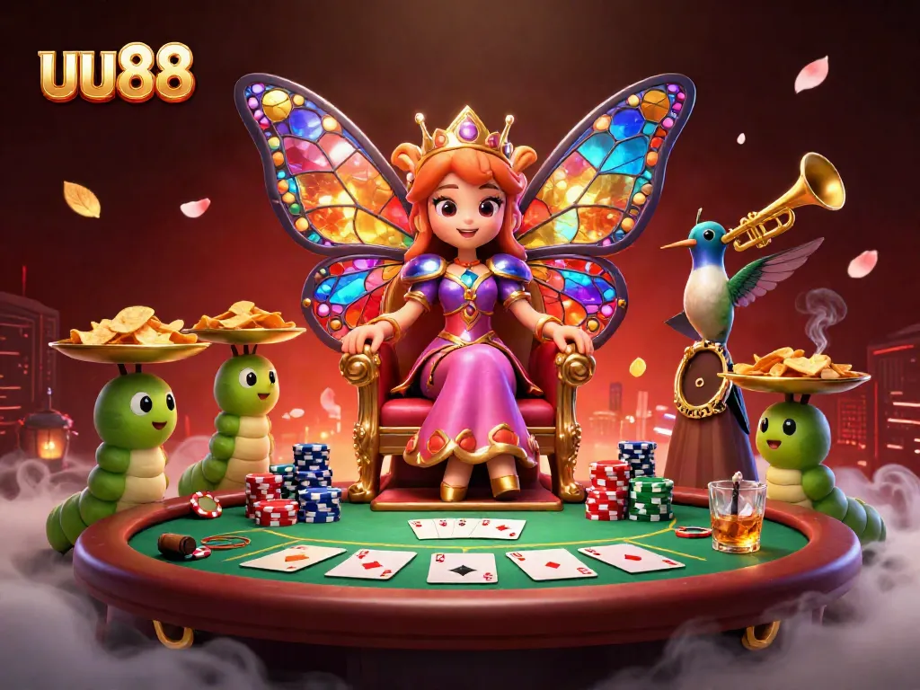 Experience the excitement of uu88 with vibrant 3D illustrations showcasing lively casino elements and action.