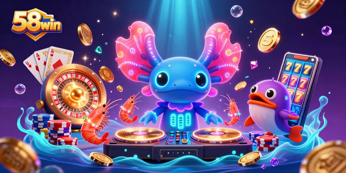 Experience thrilling gameplay at 58win with vibrant characters and dazzling casino elements.