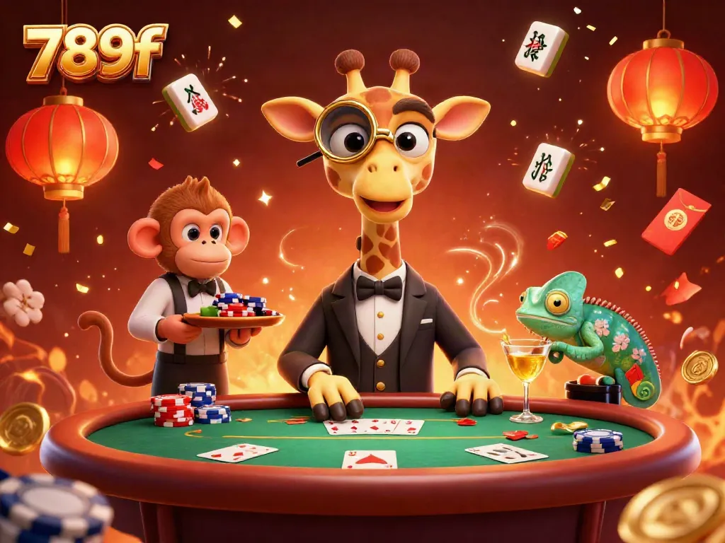 Experience thrilling gameplay at 789f with an animated poker scene featuring vibrant characters.