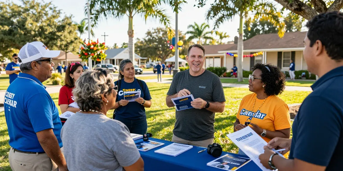 Community gathering showcasing Casey Askar's political campaign engagement in Florida.