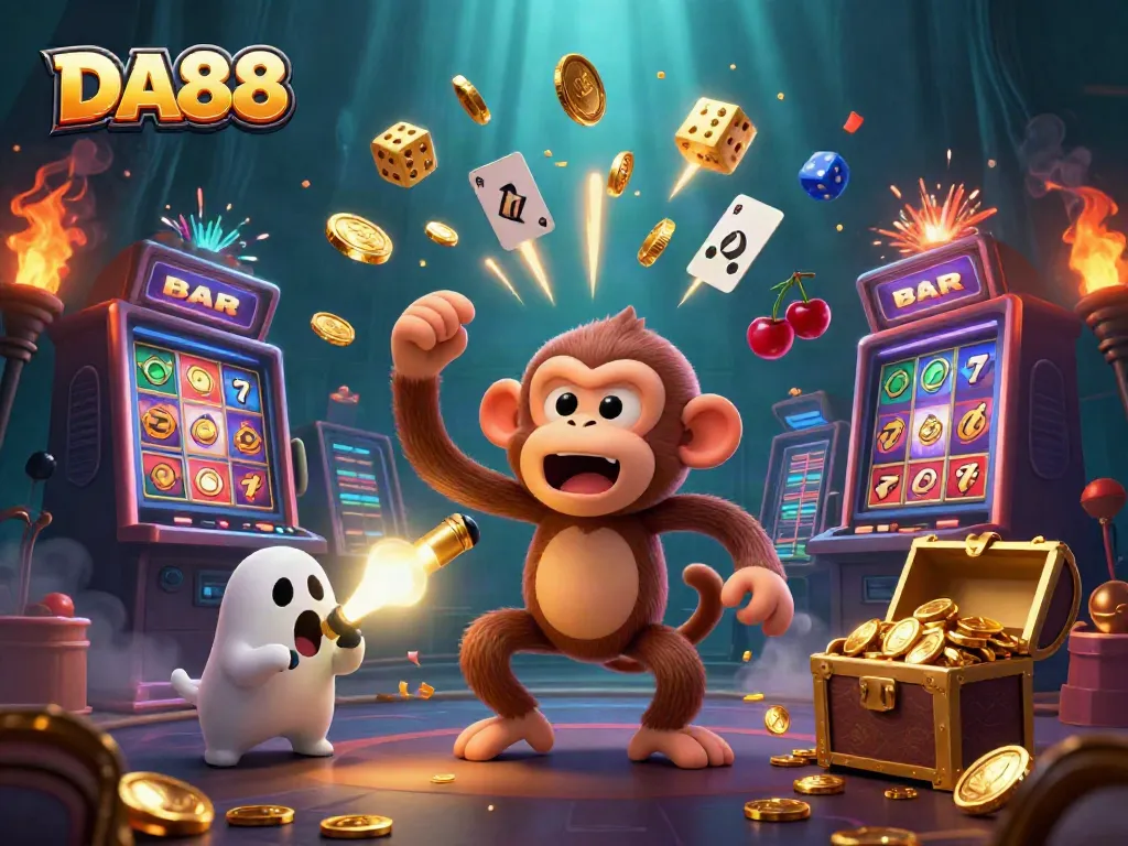 Experience DA88's thrilling casino adventure full of vibrant games and mischievous characters.