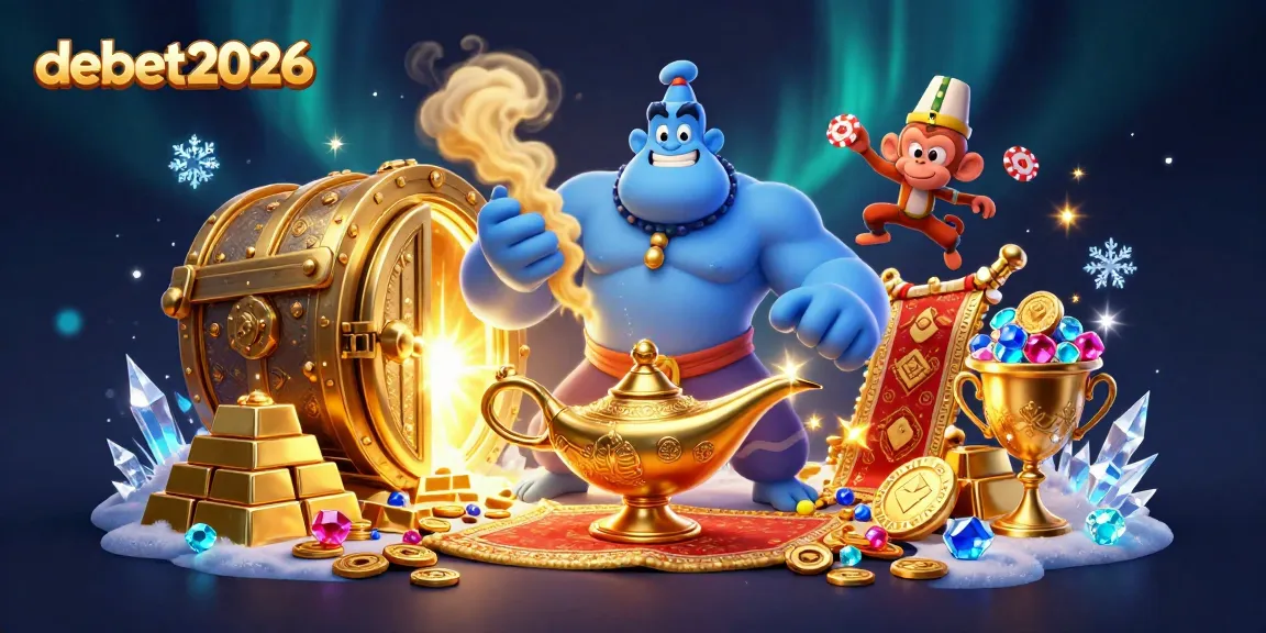 Experience the thrill with debet2026 as the genie reveals treasures and casino magic