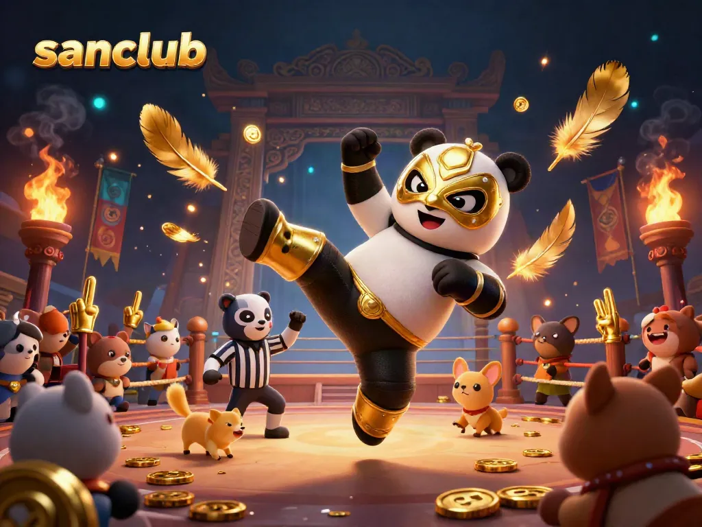 Experience thrilling gameplay at sanclub with a vibrant wrestling match scene featuring dynamic characters and exciting visuals.