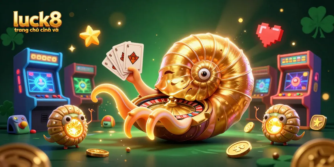 Spin the roulette with the vibrant luck8 trang chủ chính thức casino-themed 3D illustration featuring an ancient nautilus.