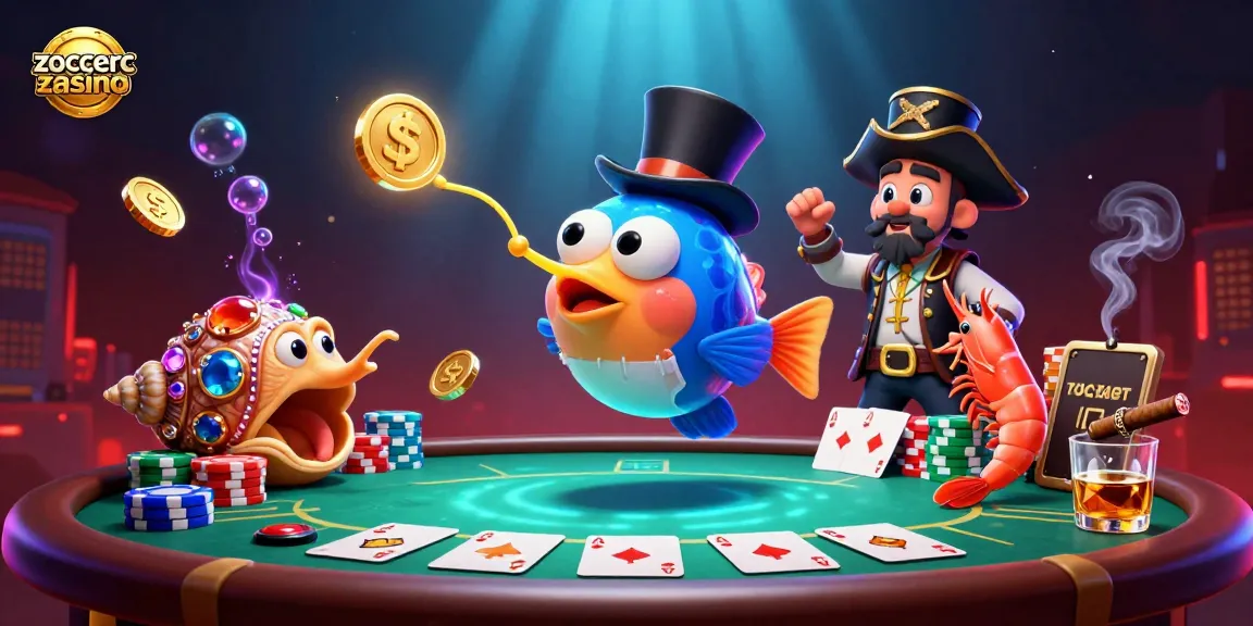 ZoccerCasino bietet aufregende Spielmomente mit glänzenden Münzen und Kartentischen an.